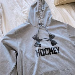 Grey hockey under armour hoodie